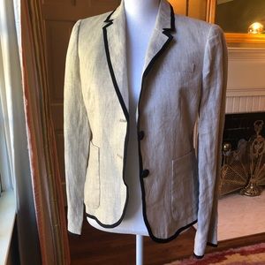 J.Crew Linen Schoolboy Blazer sz 6 NWOT